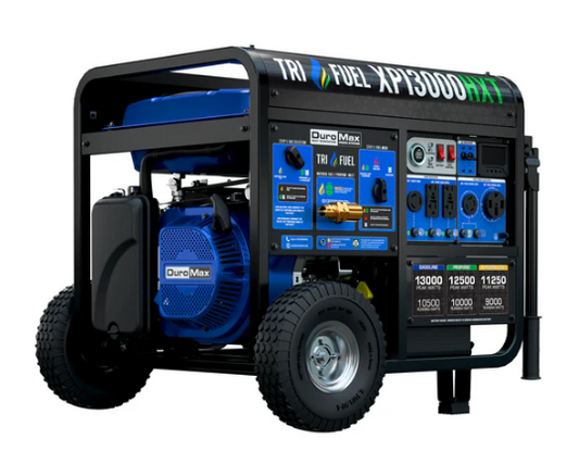 DuroMax 13,000 Watt Tri Fuel Portable HXT Generator w/ CO Alert